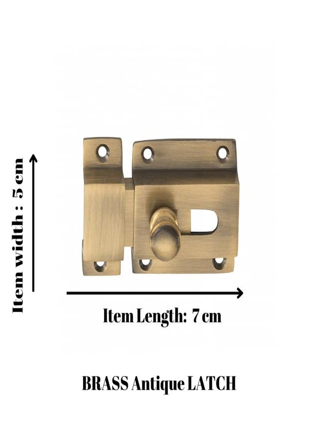 Sardar 3 inch Antique Heavy Duty Brass Door Security Latch Lock|Tower Bolt| Baby Latch| for Home/Bathroom/Kitchen/Office (1) - Image 4